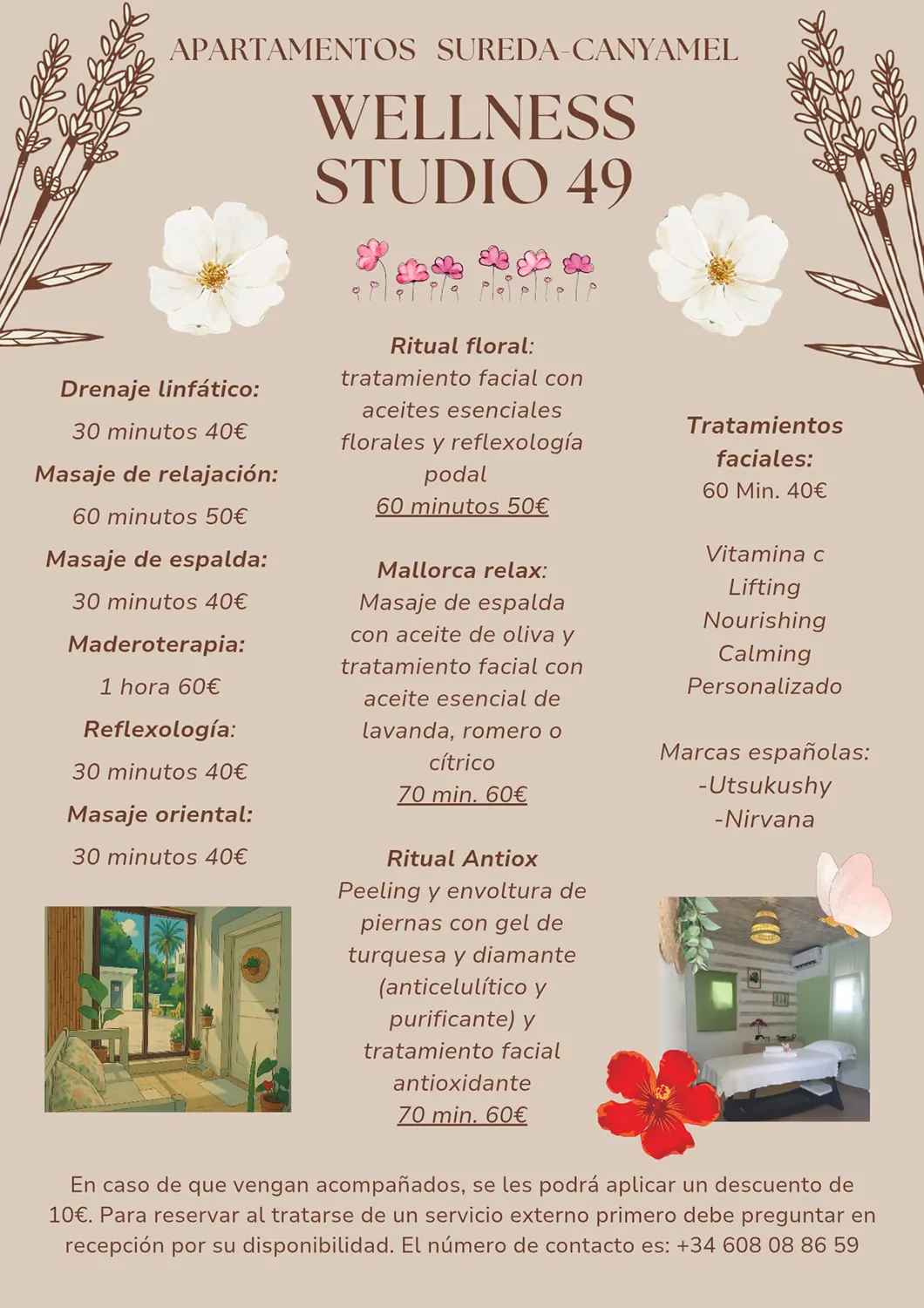 Tarifas wellness Sureda Canyamel